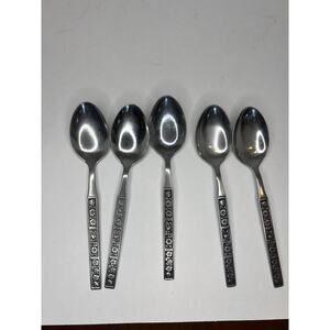 Oneida Northland SPRING FEVER Stainless Silverware Flatware 5 Teaspoons Korea